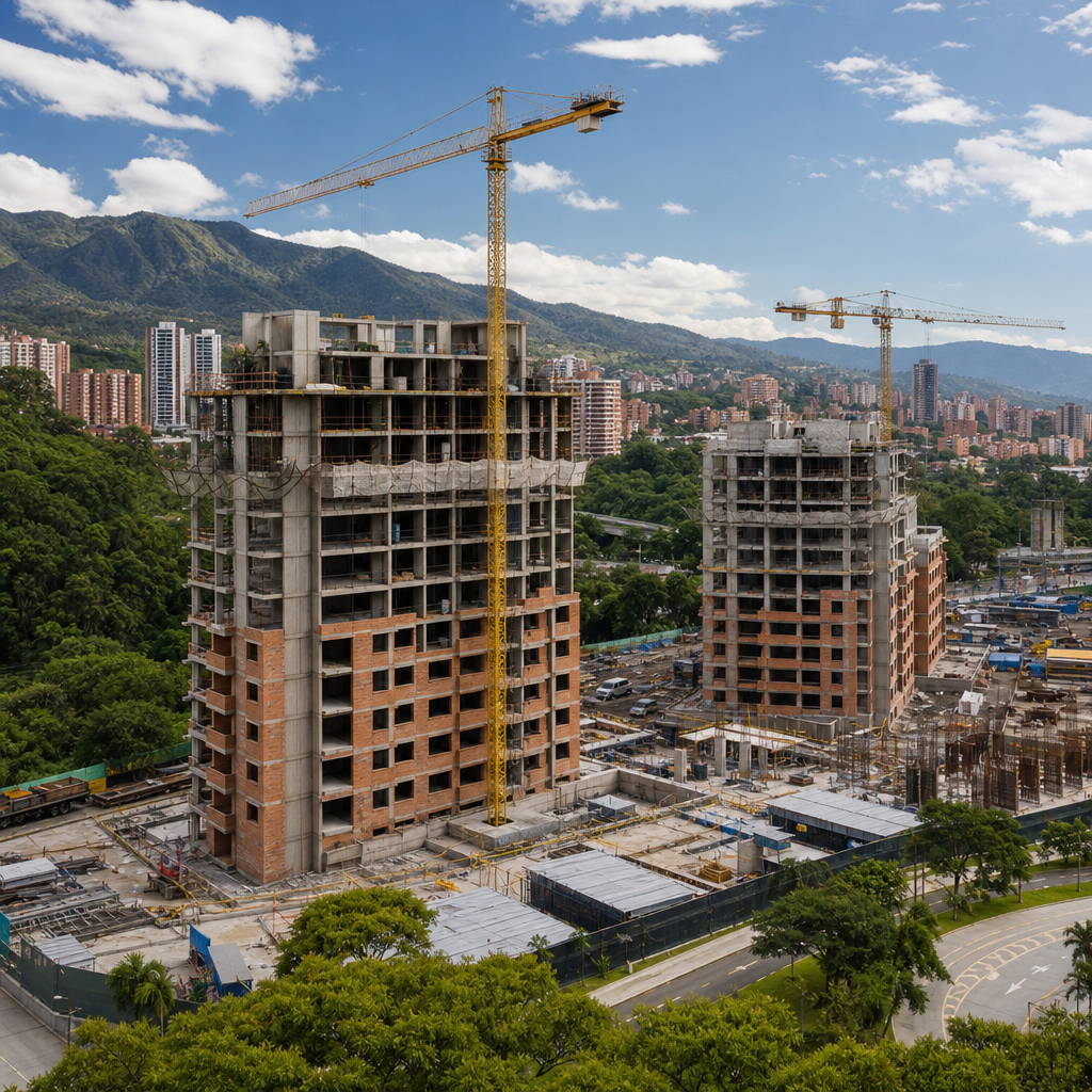 Modern Residential Project Construction Vista in Colombia